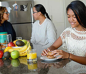 family eating